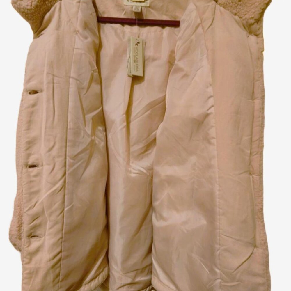 Koolaburra by UGG 1X QVC Shacket Blush Teddy Coat Faux Sherpa Hood Lining NWT - Picture 4 of 14